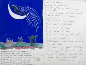 Light of my Nights, illustrert håndskrevet dikt, 27. november 1932